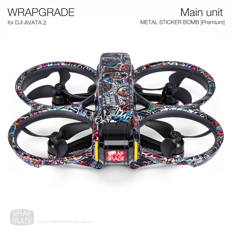 WRAPGRADE Pegatinas de piel compatibles con DJI Avata 2 (bomba