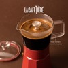 La Cafetière Verona Red Glass Espresso Maker, 6 Cups, Gift