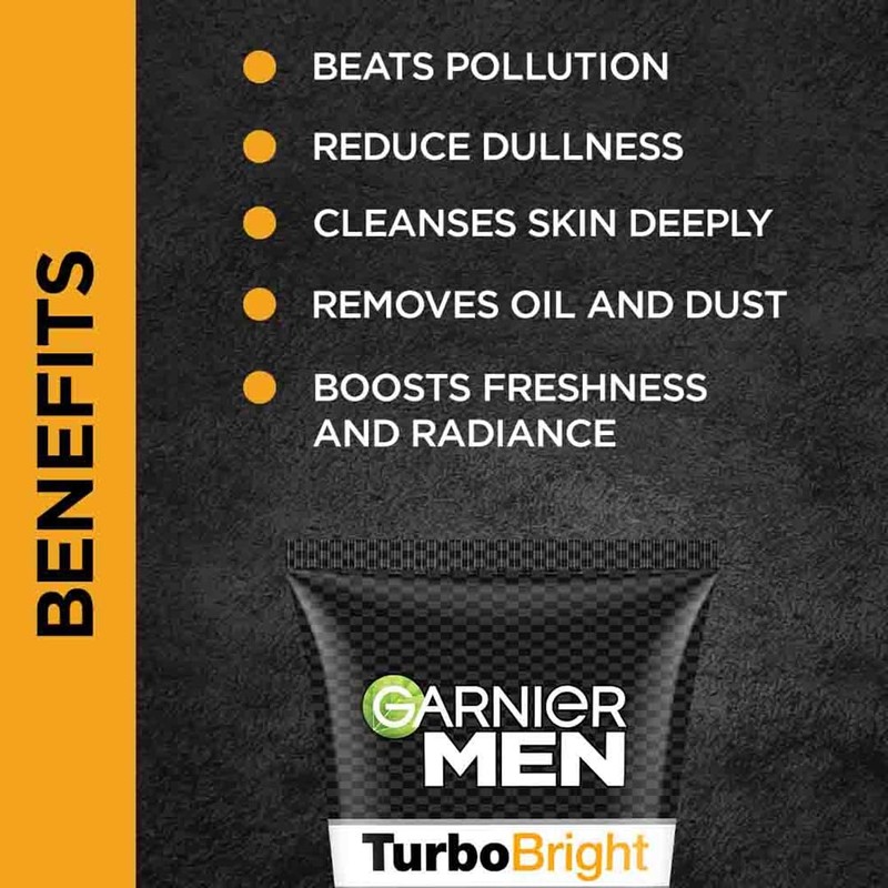 Garnier Men's Power White Anti-Pollution Double Action Face Wash 100gm