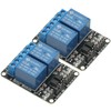 2Pcs 5V 2 Channel DC 5V Relay Module High and