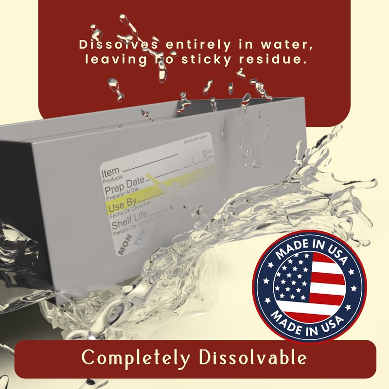 InStockLabels Dissolvable Food Labels - 2” x 3” (500 Labels)