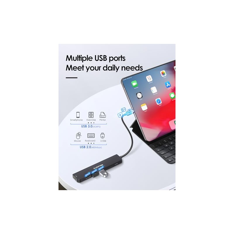 LENTION 7 en 1 Hub USB C a HDMI 4K@60Hz,