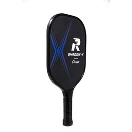 Champion Sports Fiberglass Pickleball Paddle: ShadowX Pickleball Paddle - Indoor or Outdoor Pickle Ball Paddles - Black/Black Racket, 7-7.8 oz