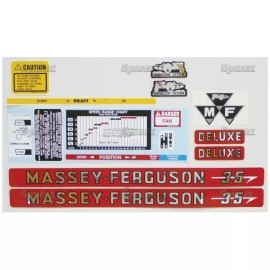 Sparex New Massey Ferguson 35 Deluxe (Separate) Decal Set