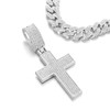 HIPBLING Cross Necklace for Men with 18inch Cuban Link Chain