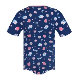 Landofgenie Bodysuit Men's Onesie Romper Romper for Men Short Sleeve One-Piece Pyjamas Leotard Top Ocean, blue