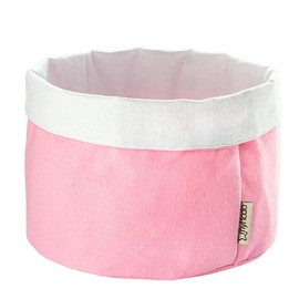 myHodo Storage Basket Pink (20 cm), 100% Cotton, Girls Nursery Baskets, Toy Storage of Nappies on the Changing Table, Changing Table Organiser, Empty Gift Basket, Baby Basket Small