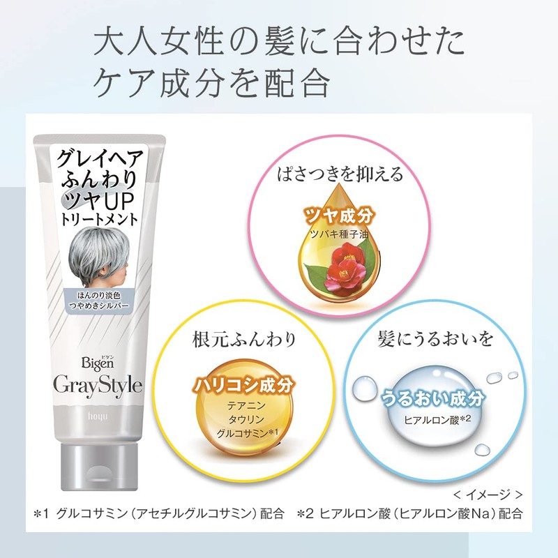 Bigen Gray Style Gray Care Treatment, Glossy Sakura, 7.1 oz