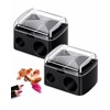 YIPFEN Pack of 2 Makeup Sharpener, Universal Pencil Sharpener for