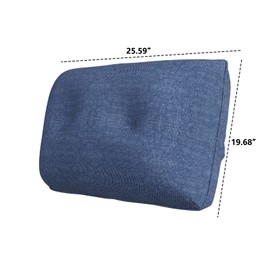 LLappuil 26.3 * 19.3 * 6.7 Inches Back Cushion for Modular Sofa Rectangle Soft Throw Pillows Comfortable Back Support Cushion, Denim Blue