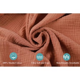 Muslin Travel Crib Fitted Sheets Compatible with Baby Bjorn, Guava Lotus Travel Crib and 24 x 42 Inch Travel Light Playard Mattress Snuggly Soft 100% Cotton Fog & Brown