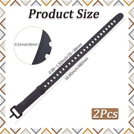 GORGECRAFT 2Pcs Rubber Tension Strap Utility Strap Black Multifunctional Quick Release Packing Belt Luggage Cargo Fastener Tension Strap Organizer Loop Lashing Rope Buckle for Camping Yoga Mats Cords