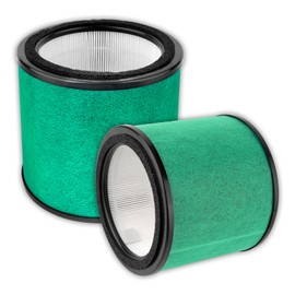 2 Pack HP072 Replacement Filter for Shark NeverChange Air Purifier Compact Pro HP072, HP070, HP071BRN, UA075, HP072QGD, HP072QGN, HP072C, H13 True HEPA Filter, Activated Carbon Filters #HE07FKBASE