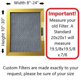 CARTER | Gold | MERV 8 | HVAC & Furnace Filter | Washable Electrostatic ((20x24x1))