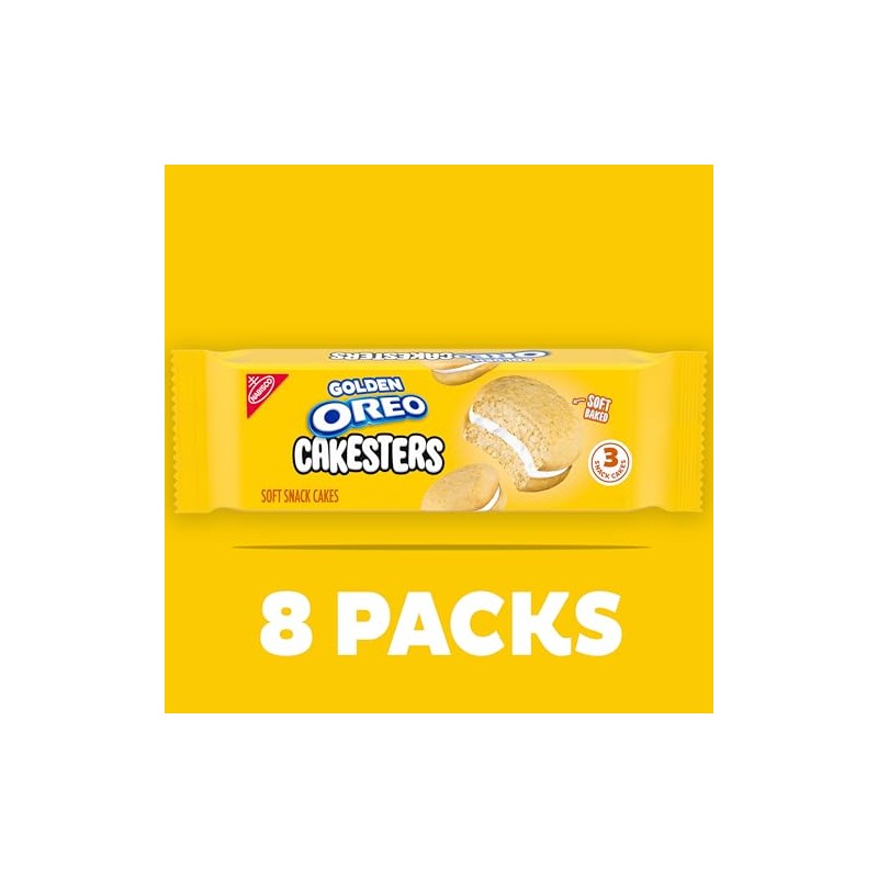 Oreo Pastelitos Suaves Golden Cakesters, 8 Paquetes De 85 G