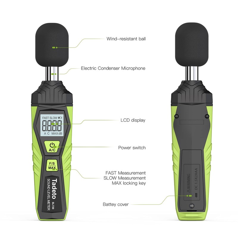 Decibel Meter, Tadeto Digital Sound Level Meter Portable SPL Meter