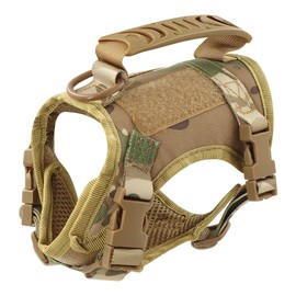 Arnés táctico para Gato, Correa para Caminar, a Prueba de Fugas, Chaleco Ajustable para Gatito con Parche para Servicio Militar, Entrenamiento para...