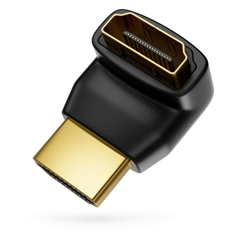 deleyCON PREMIUM HDMI angled adapter – 90º angled - HDMI