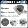 INFINAUTO Water Pump, Front 14x7.8cm Engine Water Pump with Seals