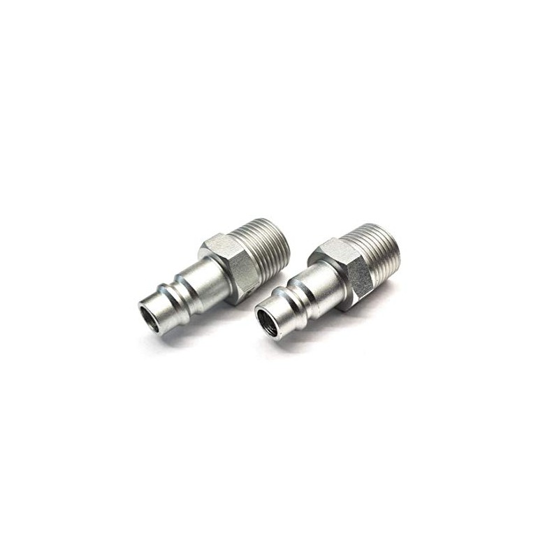2 x Male Quick Release Euro Compressed Airline Coupler Fitting