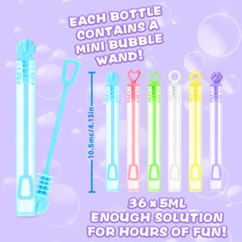 SULOLI Bubbles for Kids,36PCS Mini Bubbles for Party Bags Bubble Wands Multipack Bubbles Party Bag Fillers Mini Bubble Wands
