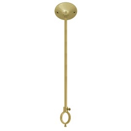 18" Shower Curtain Rod Ceiling Support (Polished Brass)