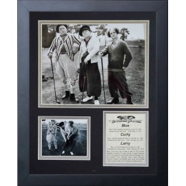 11x14 FRAMED THREE STOOGES GOLF 8X10 PHOTO  MOE CURLEY LARRY COLLAGE