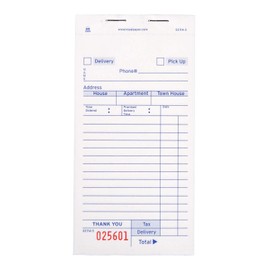Royal White Delivery Form Paper, Carbonless 3 Part Booked, Package of 10 Books