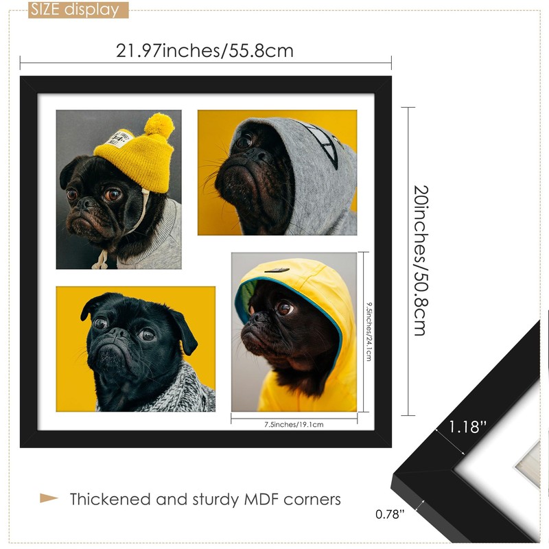 DUENPY 20x20 Collage Picture Frame 8x10 Collage Picture Frame Displays