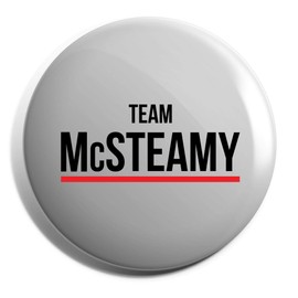 Hippowarehouse Team McSteamy Badge Pin 25mm