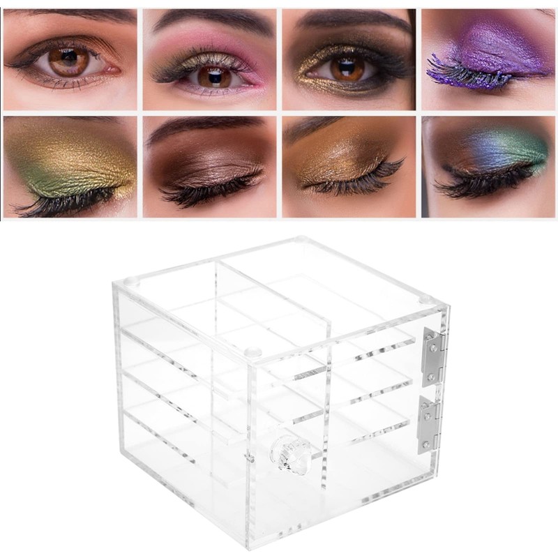 Transparent Makeup Organiser, Eyelash Storage Box, 8 Layers False Eyelash