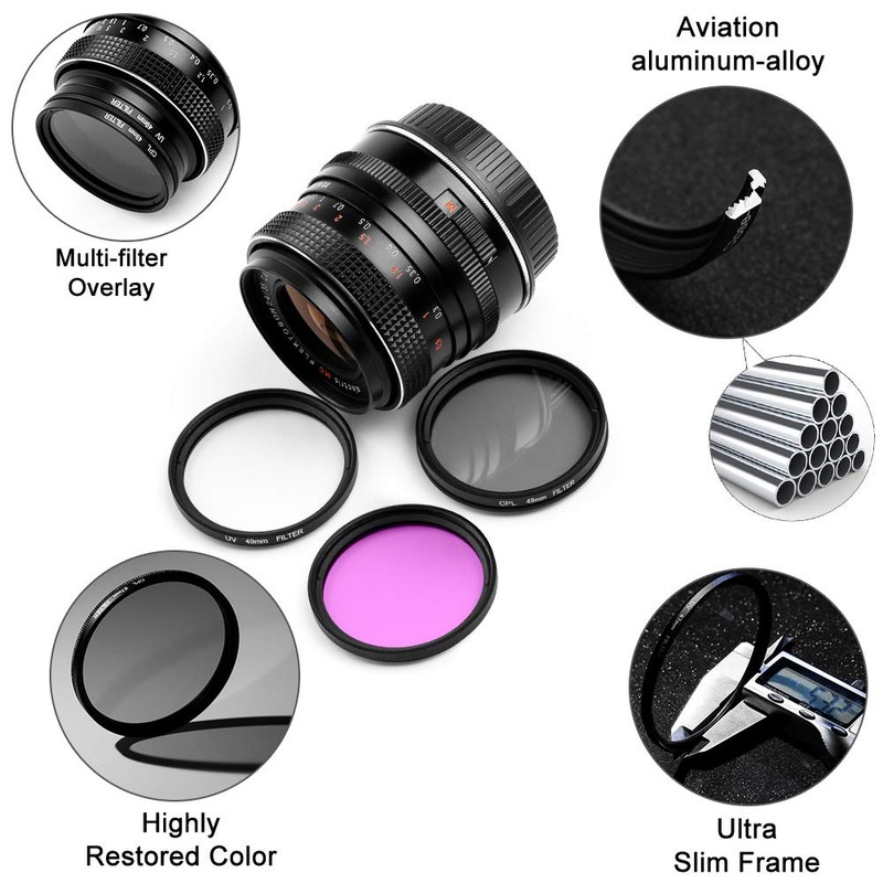 Fotover 67mm Universal UV CPL FLD Filter Kit UV Protection