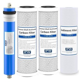 IPW Industries Inc. | Complete Reverse Osmosis Water Filter Replacement Kit for Krystal Pure KR15 - Membrane Filter, Carbon Block Filters, Polypropylene Sediment Filter for Efficient Water Filtration
