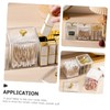 CAXUSD 2pcs Cotton Pad Holder Transparent Cosmetic Organizer for Makeup