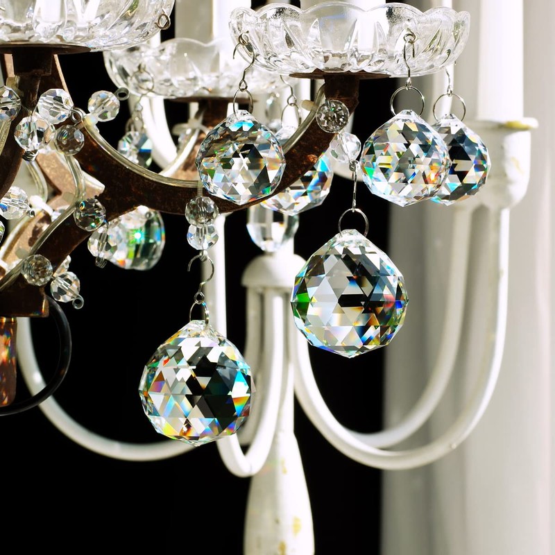 GOLDENHAITAI クリスタルボールプリズム サンキャッチャー 20個 30mm ハンギングクリスタルペンダント 窓の装飾用 クリア