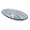 Blue Rose Polish Pottery Nature Small Oval Platter