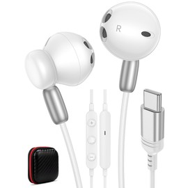 USB C Headphones with Microphone Volume Control