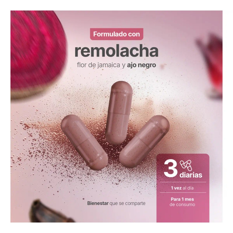 Suplemento Apoyo Cardiovascular Bienestar Circulatorio Cápsulas Remolacha Jamaica Rutinas Cuidado