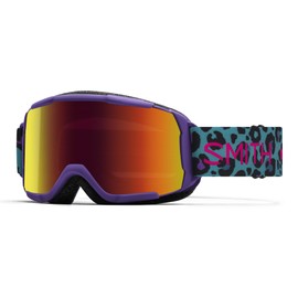 SMITH Daredevil Youth Goggles with Carbonic-x Lens – Performance Snowsports Kids Goggles for Skiing & Snowboarding – Purple Haze Neon Cheetah + Red Sol-X Mirror Lens