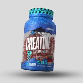 Creatine Gummies with L-Taurine & Vitamin B12 – 90 Vegan Gummies | Performance, Energy & Recovery Support | Sugar-Free, Non-GMO, Berry Flavour | Workout Supplement for Men & Women