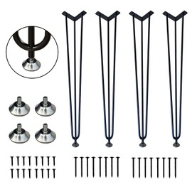 Jinharde 36inch Hairpin Table Legs, Set of 4 Desk Legs 800lbs Load Capacity,Vintage Sturdy Metal Coffee Table, Side Table, Furniture Legs
