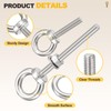METALLIXITY Shoulder Eye Bolt with Flat Washers & Nuts &