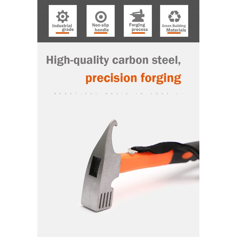 Camping Hammer Heavy Duty with Tent Stake Remover,12" high Carbon