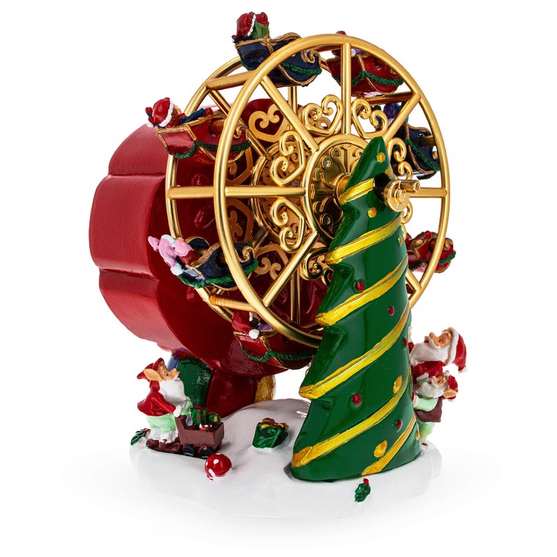 Santa's Whirling Ferris Wheel Rotating Musical Figurine