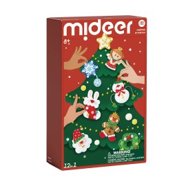 Mideer Christmas DIY Poke Fun Holiday Craft Kit for Kids, Easy Work, Safe & Mess-Free, Perfect for Christmas ActivitiesColor: Green