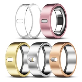 ZOOROO 5 Pack Cover Compatible with Oura Ring Gen 4/Oura Ring Gen 3/3 Horizon, Surport Charging with Cover on, Anti-Scratch TPU Protector for Women Men