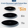 Amico 12 Pack 5 Inch 5CCT Ultra-Thin LED Canless Recessed