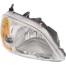 FITRITE AUTO PARTS New Right Passenger Side Halogen Headlight Lens and Housing For 2001-2003 Honda Civic Coupe HO2519102 33101S5PA01