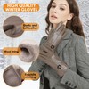 Womens Winter Leather Gloves Touchscreen Texting Warm Driving Lambskin Gloves