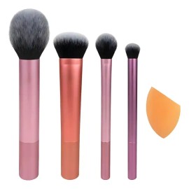 Set de 4 Pinceles de Maquillaje Suaves Para Acabado Natural
